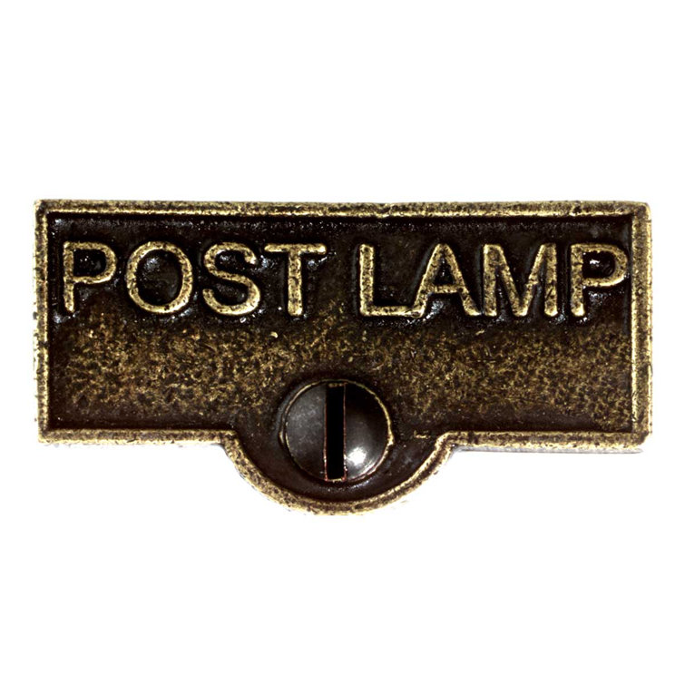 The Renovators Supply Inc. Post Lamp Name Signs Labels Switch Plate Tag